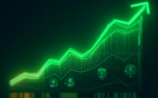 A graph showing a sharp upward trend, representing growth and scale.